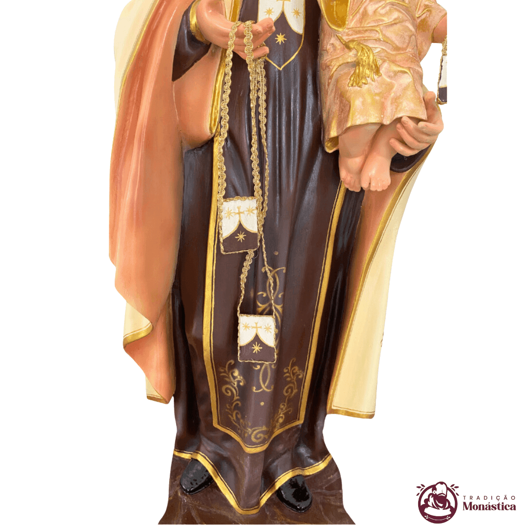 Imagem de Nossa Senhora do Carmo com 80cm - feita em Resina - 5