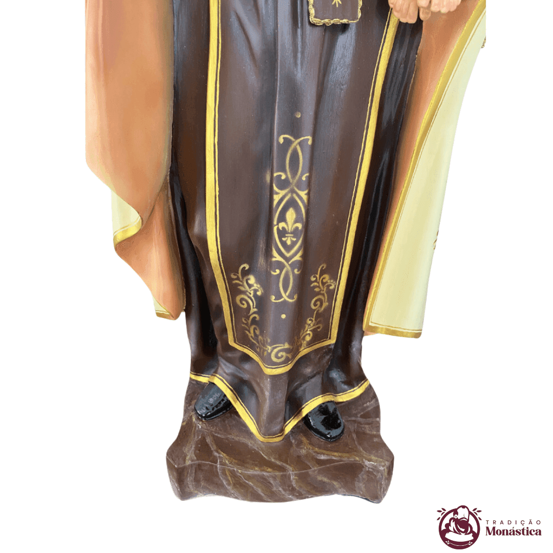 Imagem de Nossa Senhora do Carmo com 80cm - feita em Resina - 6