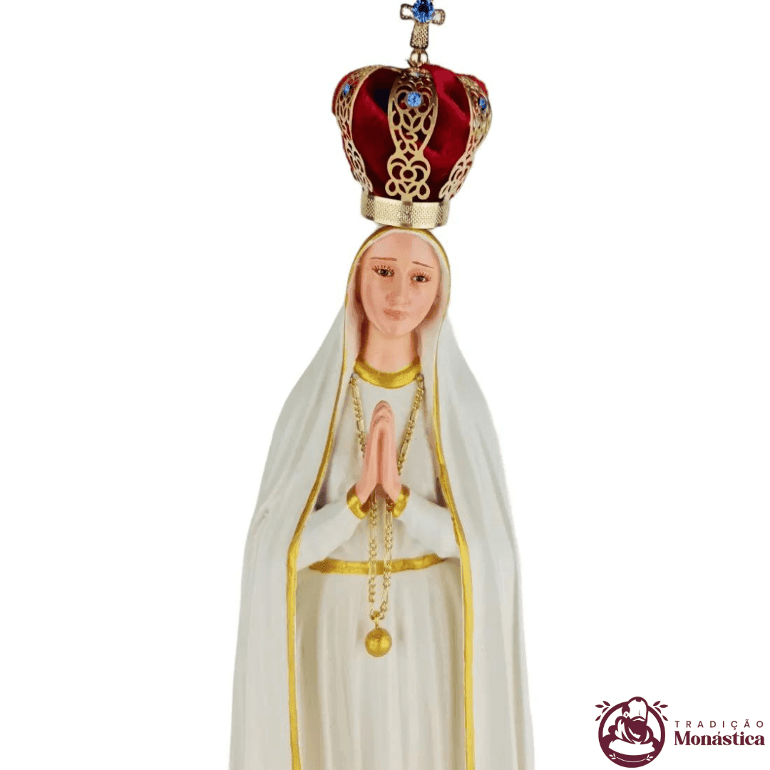 Imagem Escultura Nossa Senhora de Fátima 40cm - 2