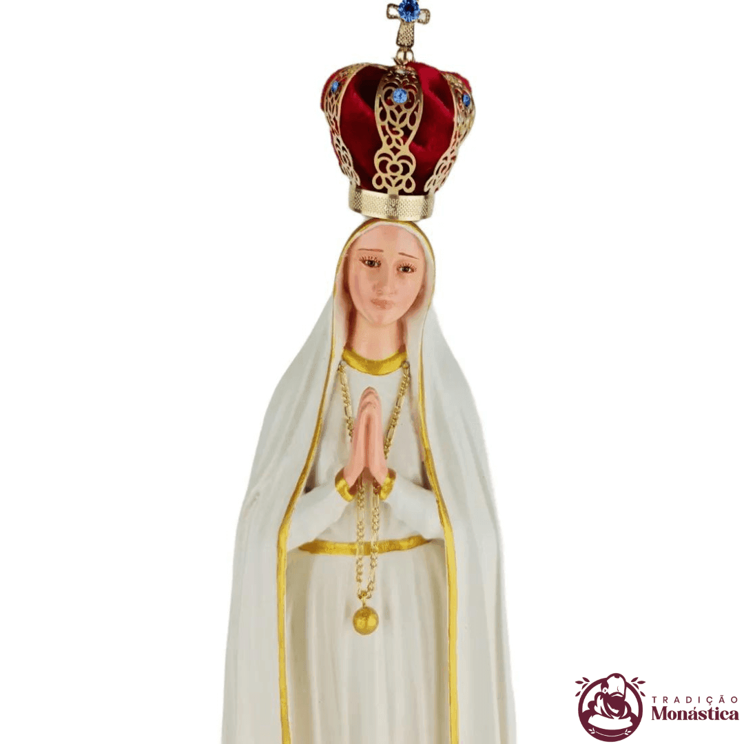 Imagem Escultura Nossa Senhora de Fátima 40cm - 2