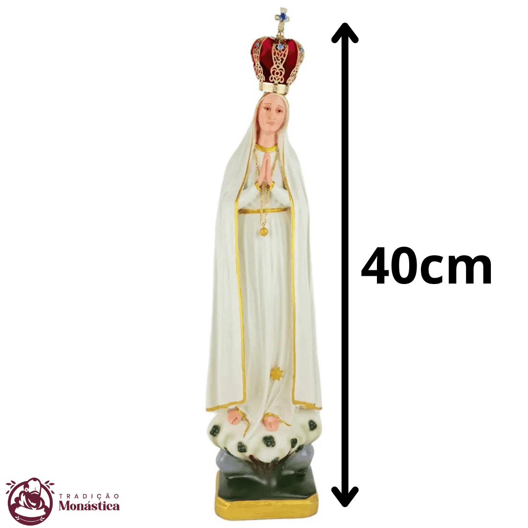 Imagem Escultura Nossa Senhora de Fátima 40cm - 6