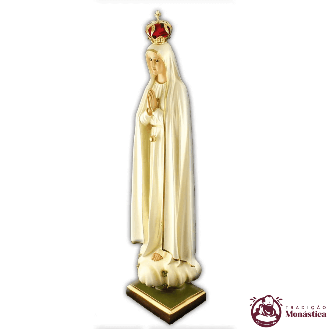 Imagem Escultura Nossa Senhora de Fátima 70cm - 2