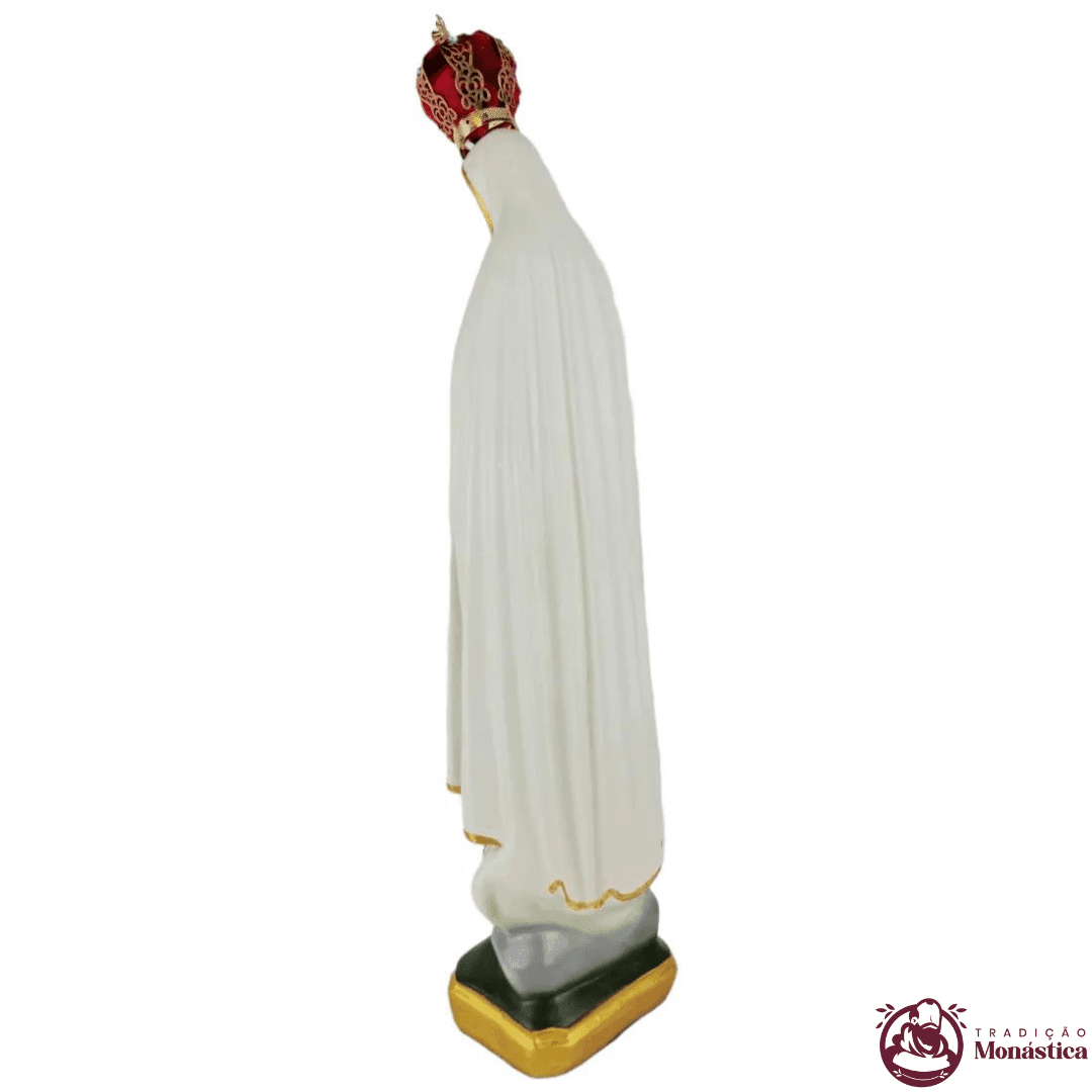 Imagem Escultura Nossa Senhora de Fátima Imaculado Coração 40cm - 8