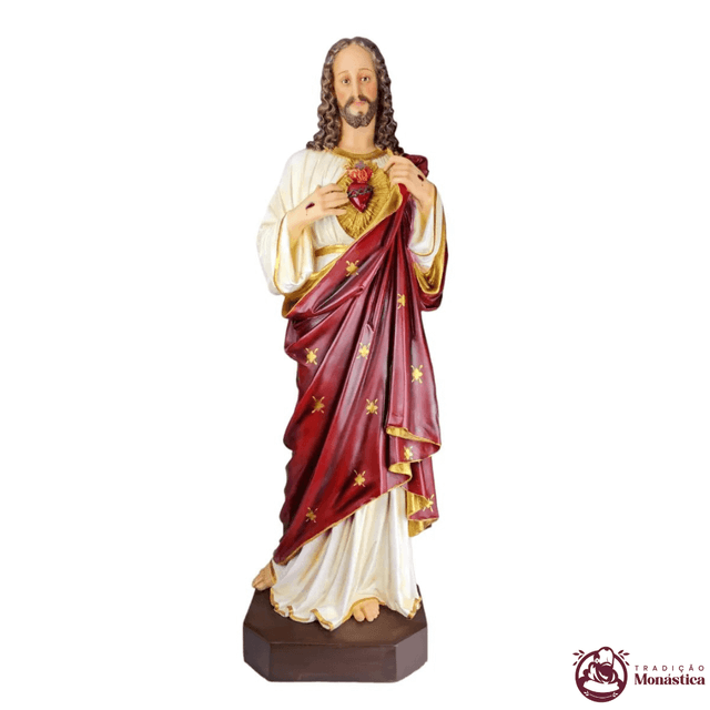 Imagem Sagrado Coração de Jesus com 85cm Imagem Sagrado Coração de Jesus com 85cm