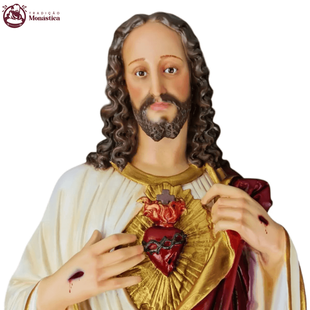 Imagem Sagrado Coração de Jesus com 85cm - 2