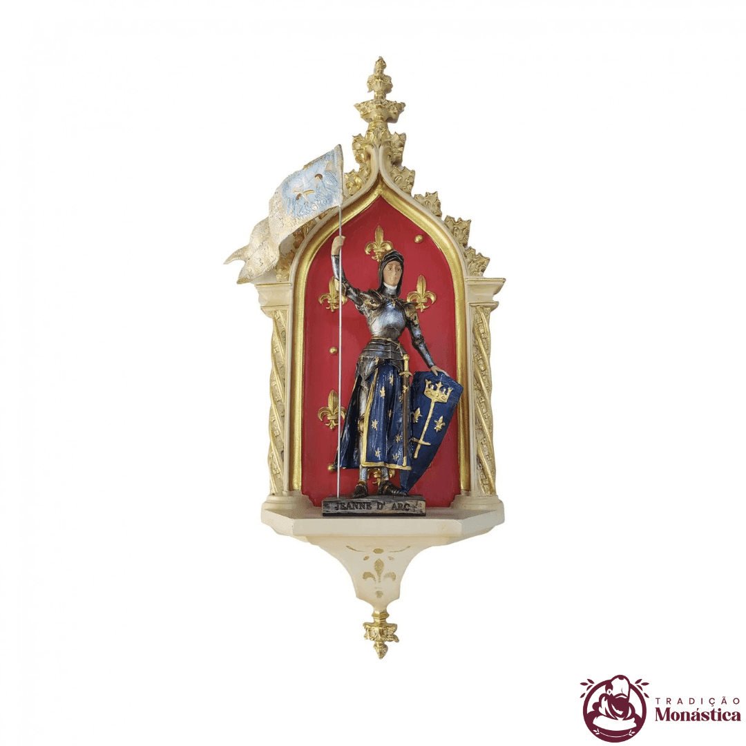 Imagem Santa Joana D'Arc com Peanha Oratório - 2