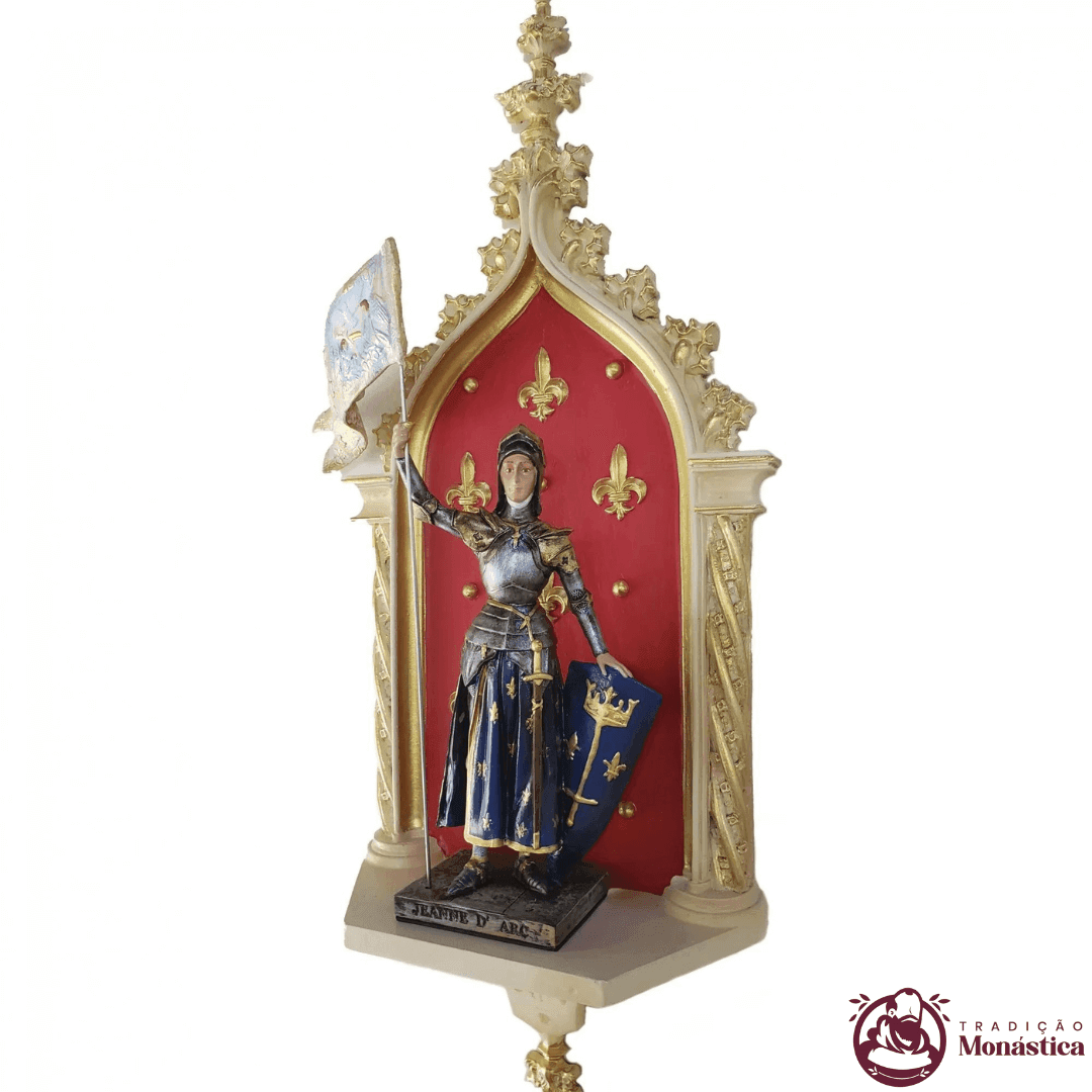 Imagem Santa Joana D'Arc com Peanha Oratório - 3