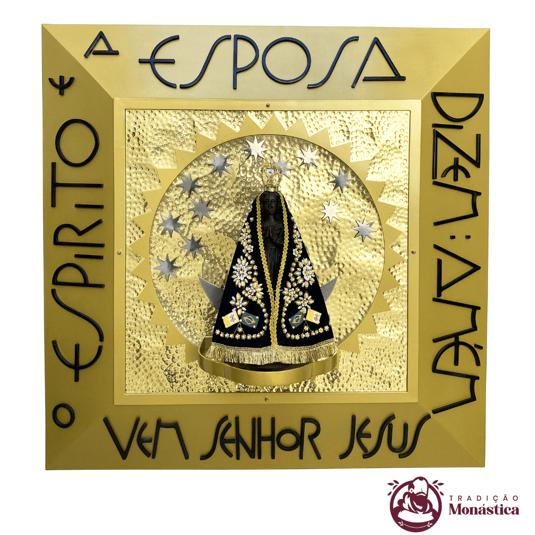 Nicho de Nossa Senhora Aparecida Feito em Metal - 90 x 90cm Nicho de Nossa Senhora Aparecida Feito em Metal - 90 x 90cm