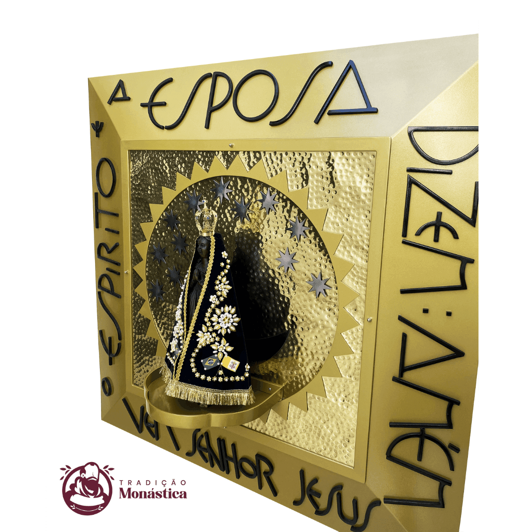 Nicho de Nossa Senhora Aparecida Feito em Metal - 90 x 90cm - 5