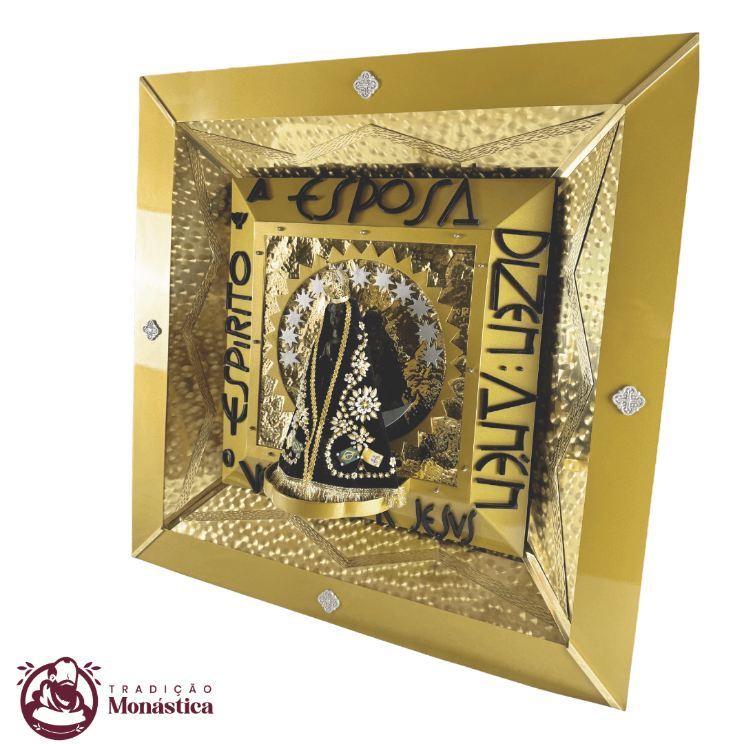 Nicho de Nossa Senhora Aparecida - Para Embutir, feito em Metal - 90 x 90cm - 3