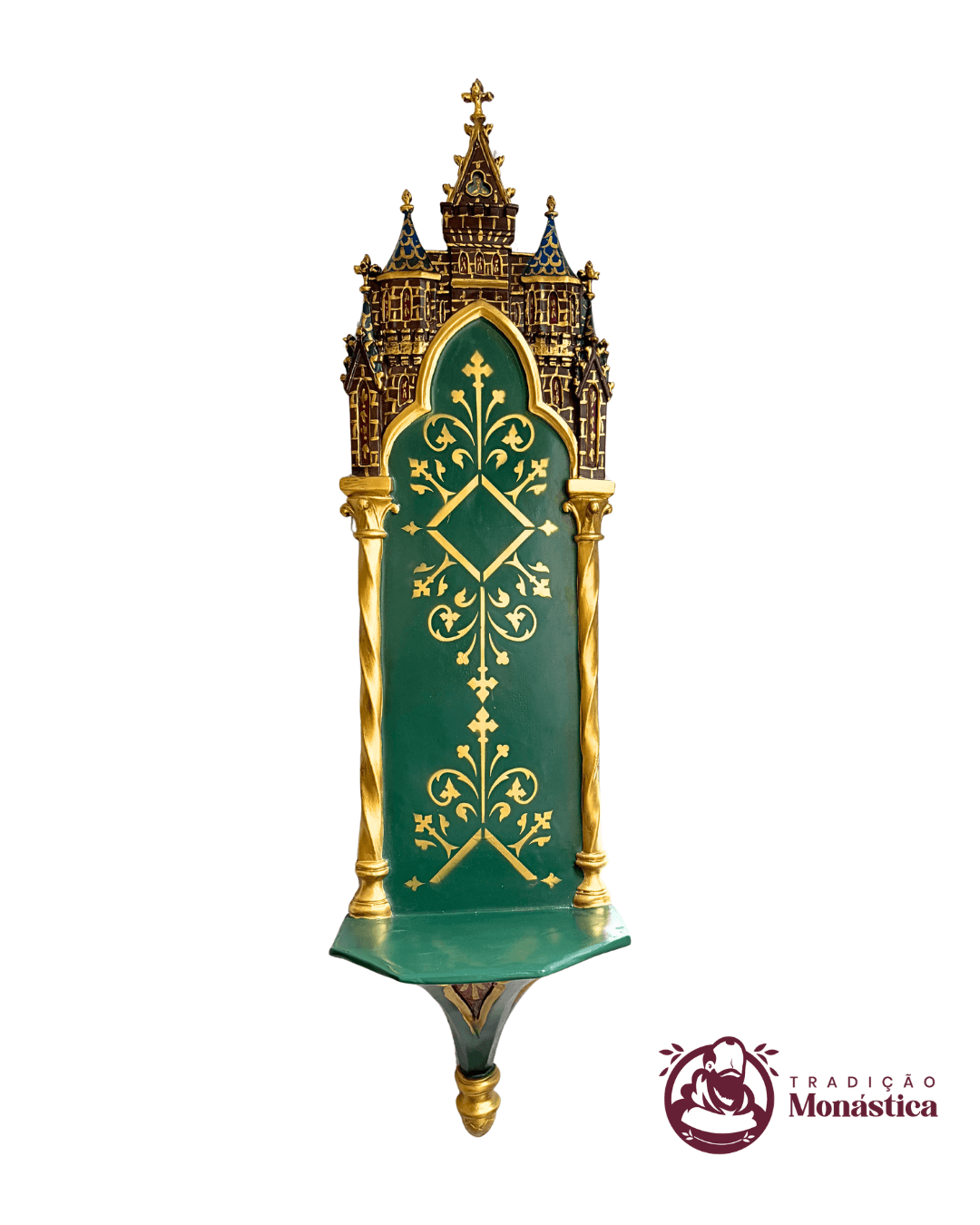 Oratório Peanha Gótica Castelo 90cm Policromada - 4
