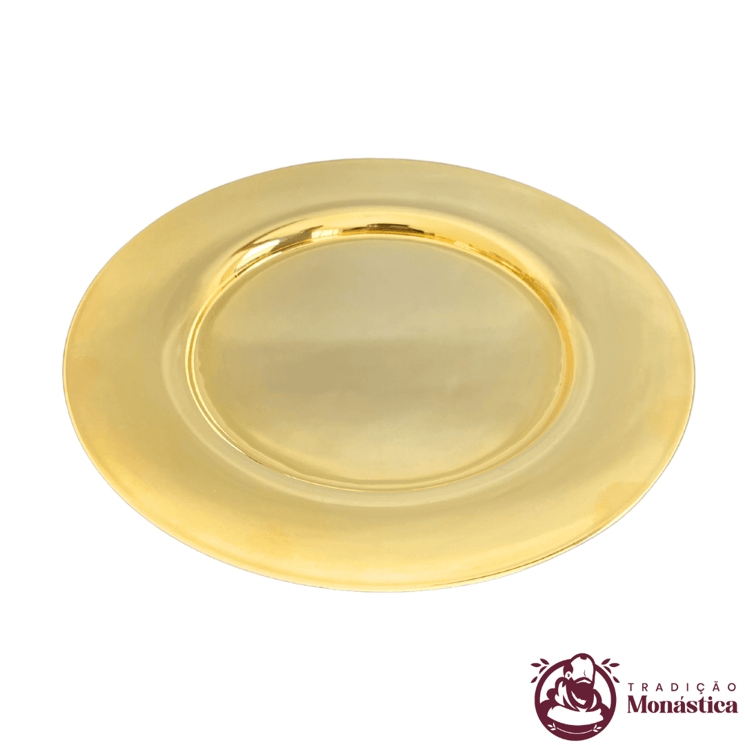Patena de Comunhão - Banhada em Ouro Patena de Comunhão - Banhada em Ouro