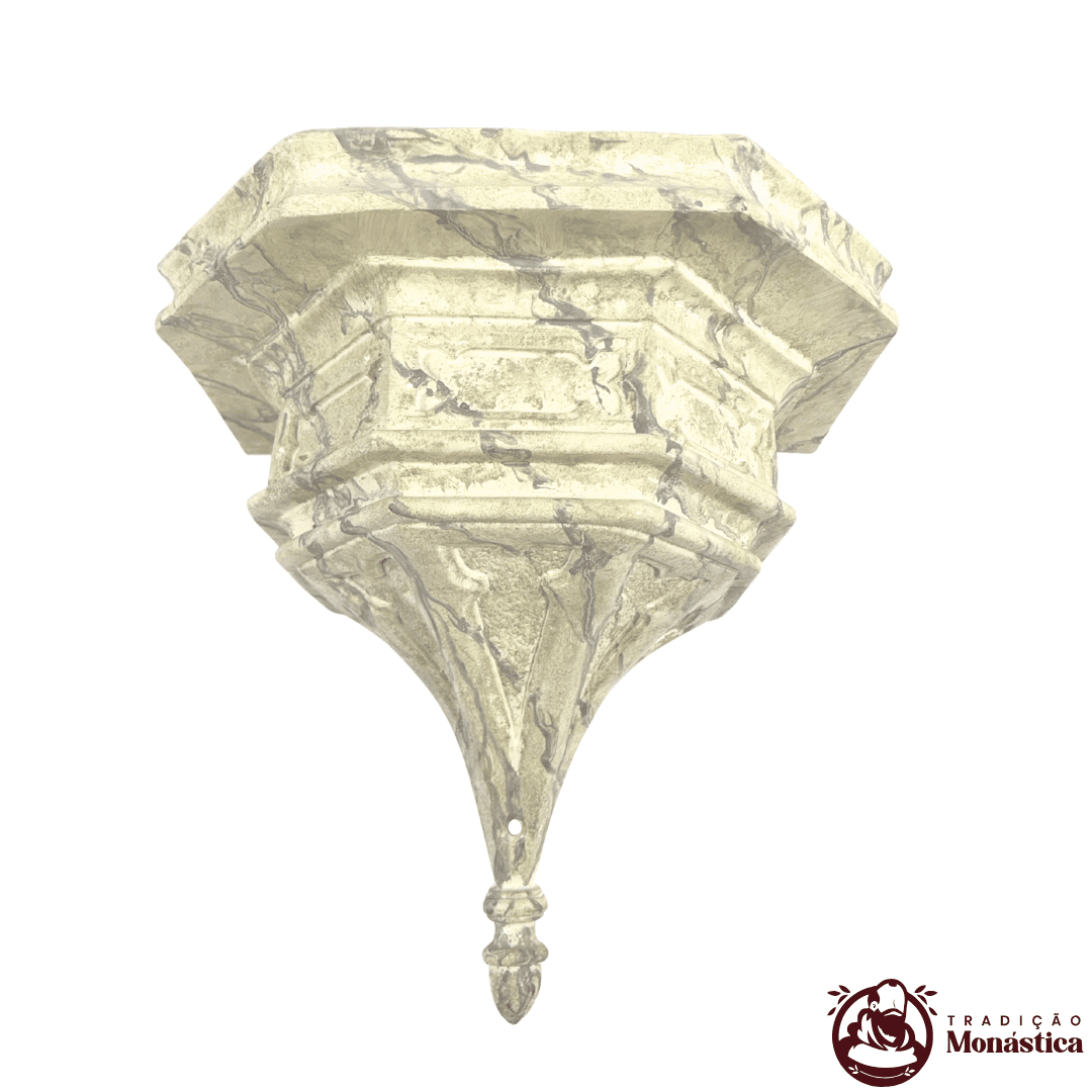 Peanha Feita de Resina tom Marmorizado para Imagem de 70cm à 1metro - 1