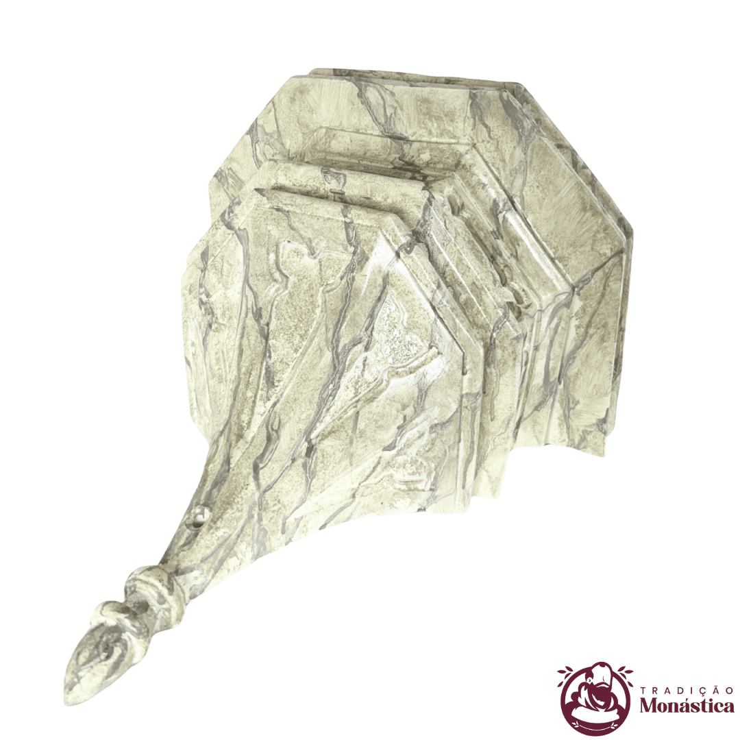 Peanha Feita de Resina tom Marmorizado para Imagem de 70cm à 1metro - 2