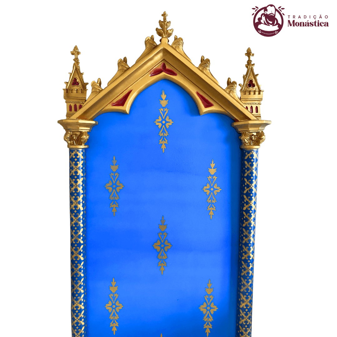 Peanha Oratório Gótico 130cm Azul - 2