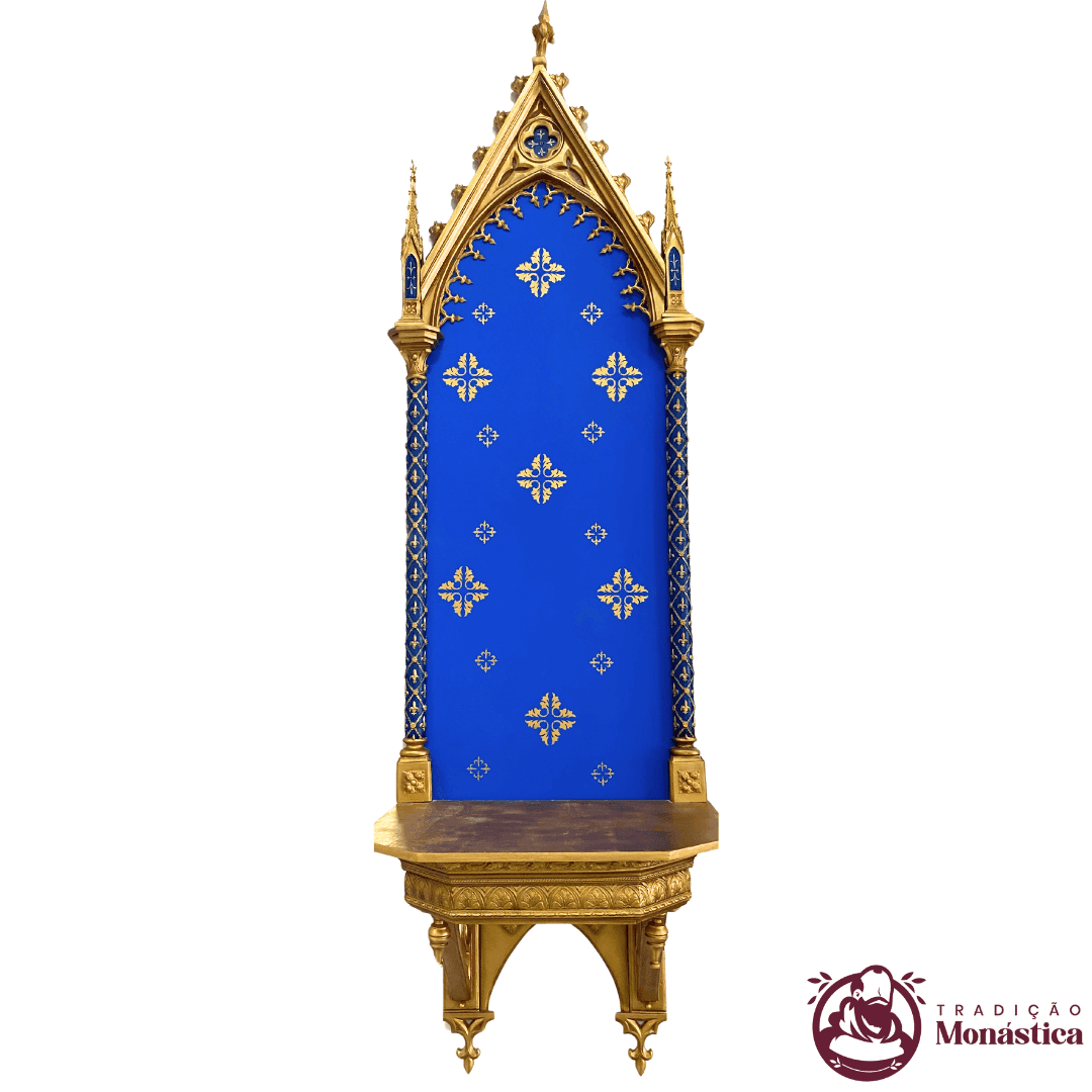 Peanha Oratório Gótico 260cm Azul Peanha Oratório Gótico 260cm Azul