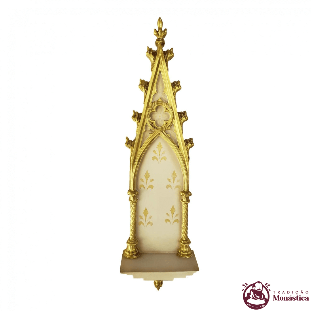 Peanha Oratório Gótico 45cm Dourada Peanha Oratório Gótico 45cm Dourada