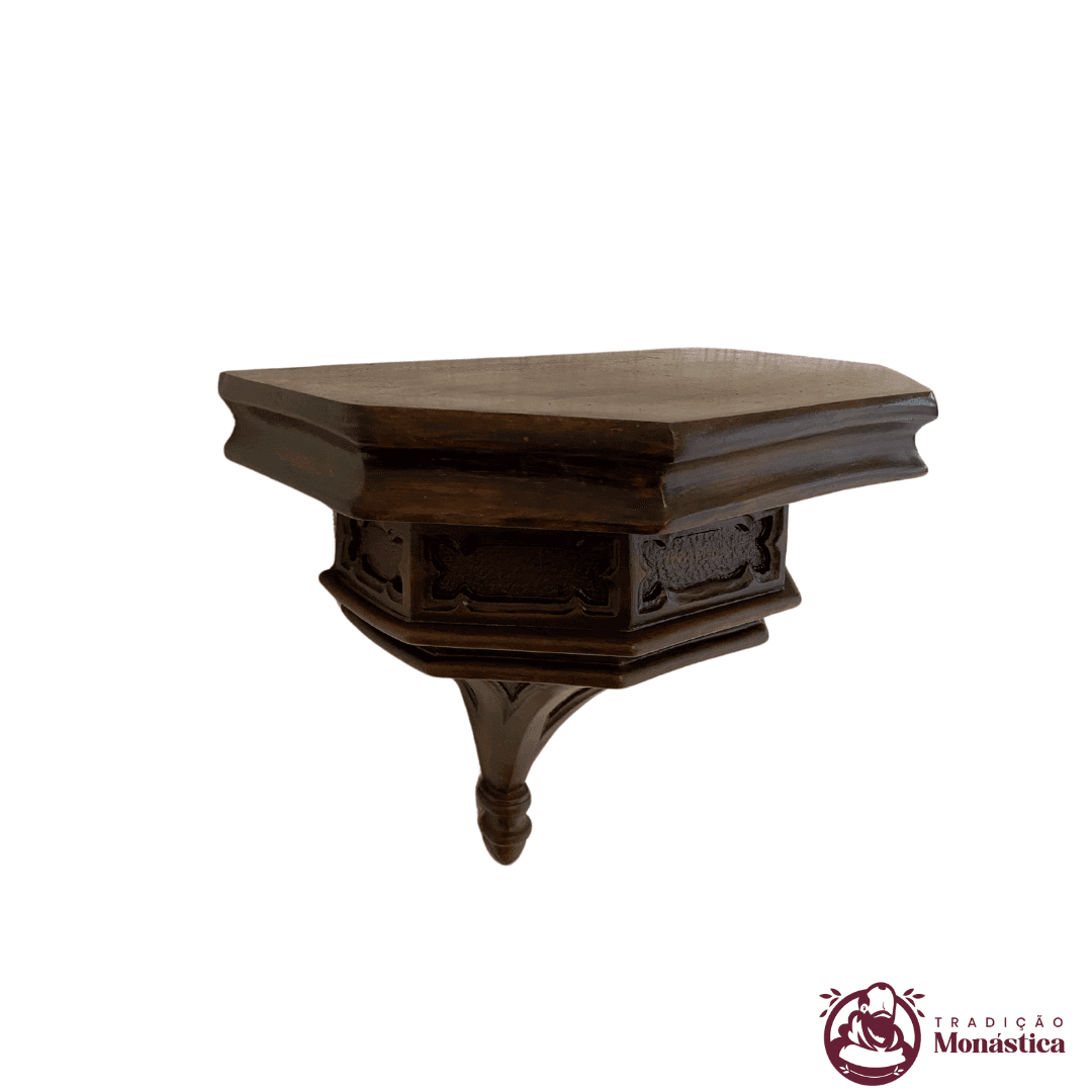 Peanha feita de Resina tom Madeira para Imagem de 70cm à 1metro - 4