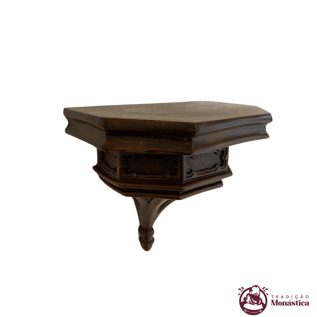 Peanha feita de Resina tom Madeira para Imagem de 70cm à 1metro - 4