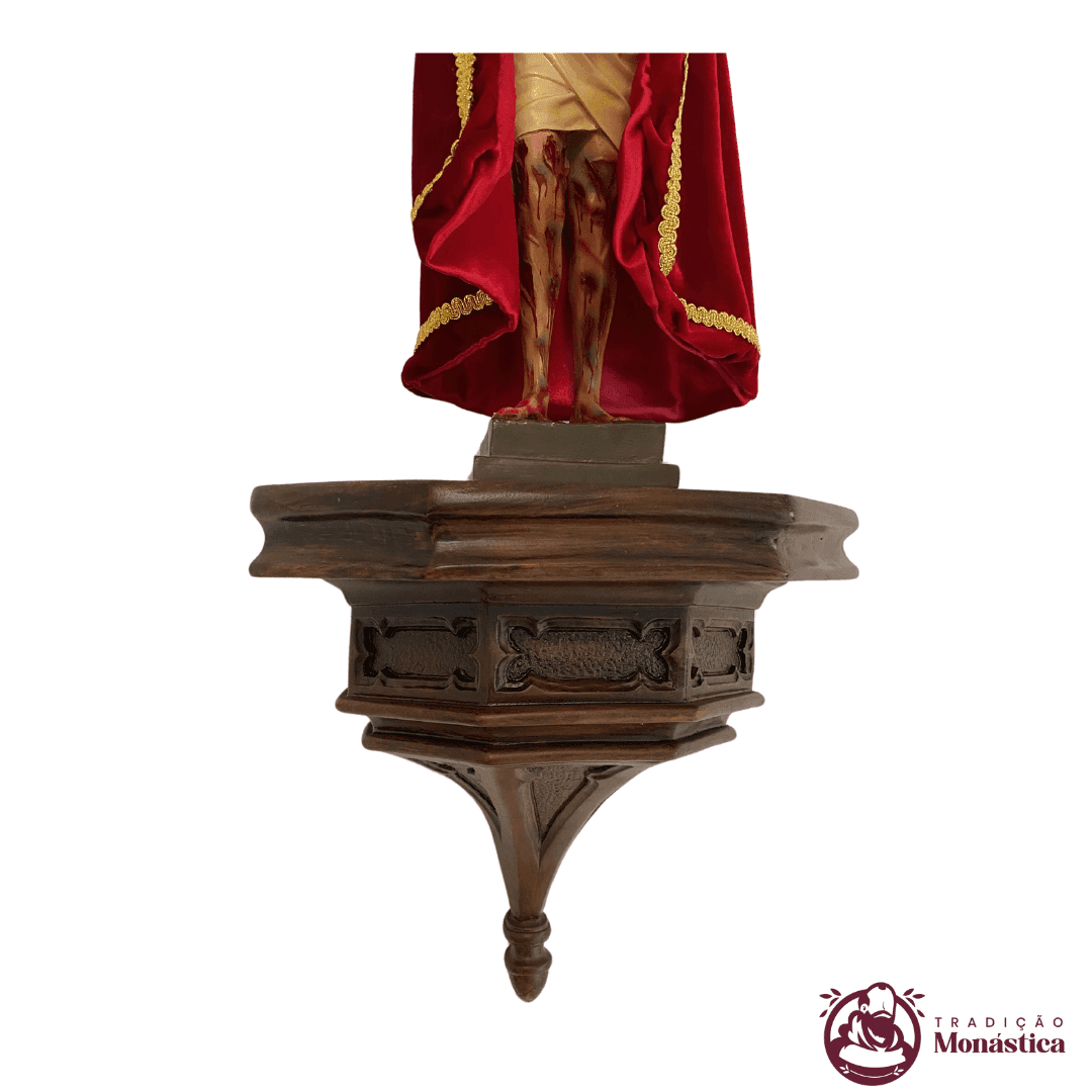 Peanha feita de Resina tom Madeira para Imagem de 70cm à 1metro - 2