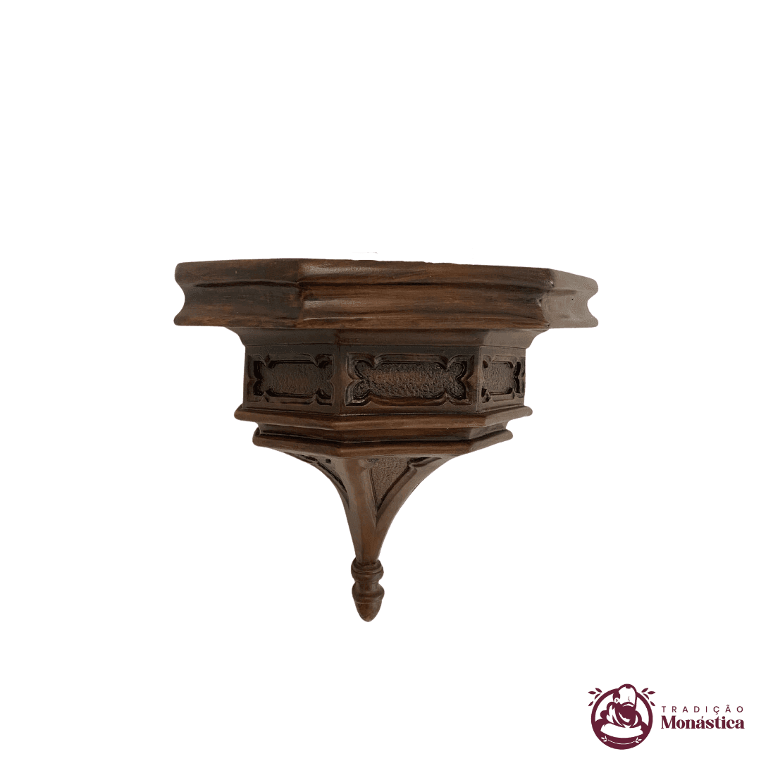 Peanha feita de Resina tom Madeira para Imagem de 70cm à 1metro - 3