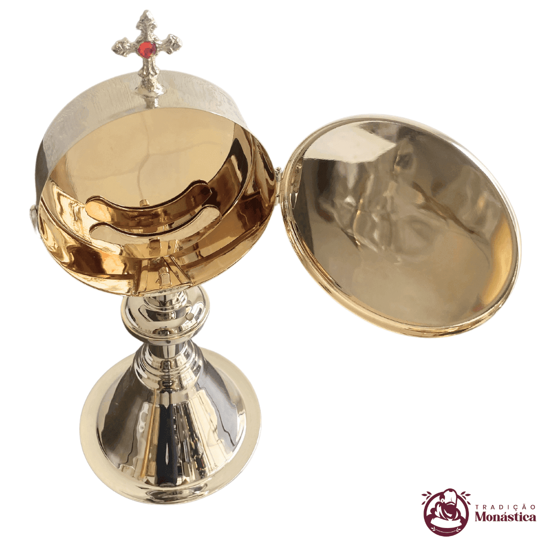 Píxide Banhado em níquel - Hóstia de 8cm - 3