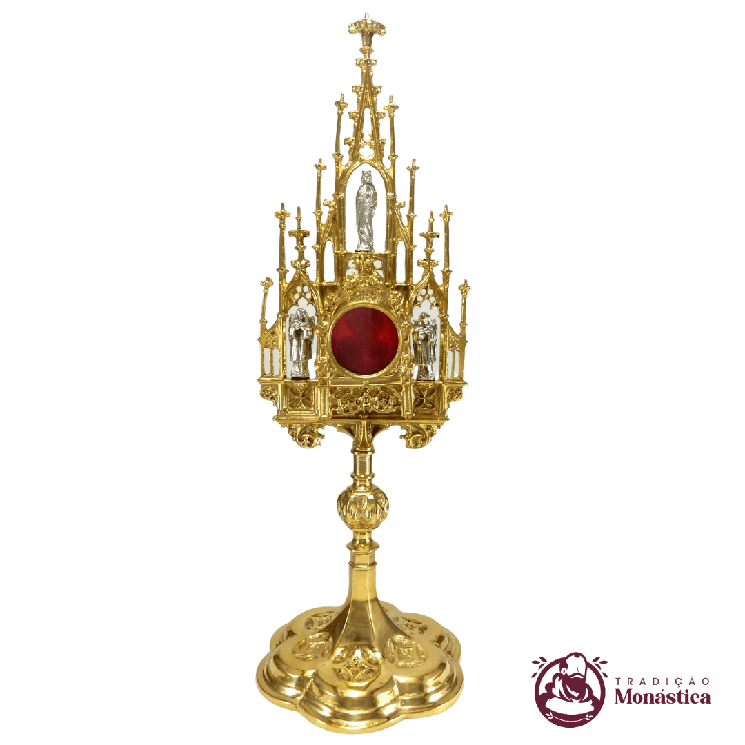 Relicário de Bronze Dourado estilo Gótico - 38cm Relicário de Bronze Dourado estilo Gótico - 38cm