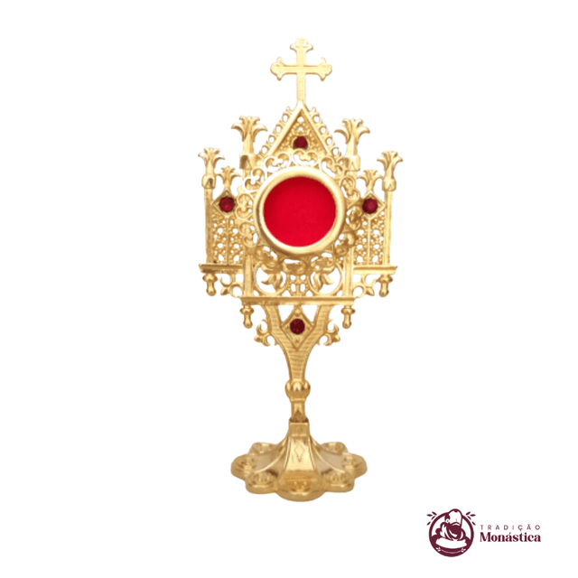 Relicário Pequeno estilo Gótico com Banho de Ouro - 01 Relicário Pequeno estilo Gótico com Banho de Ouro - 01