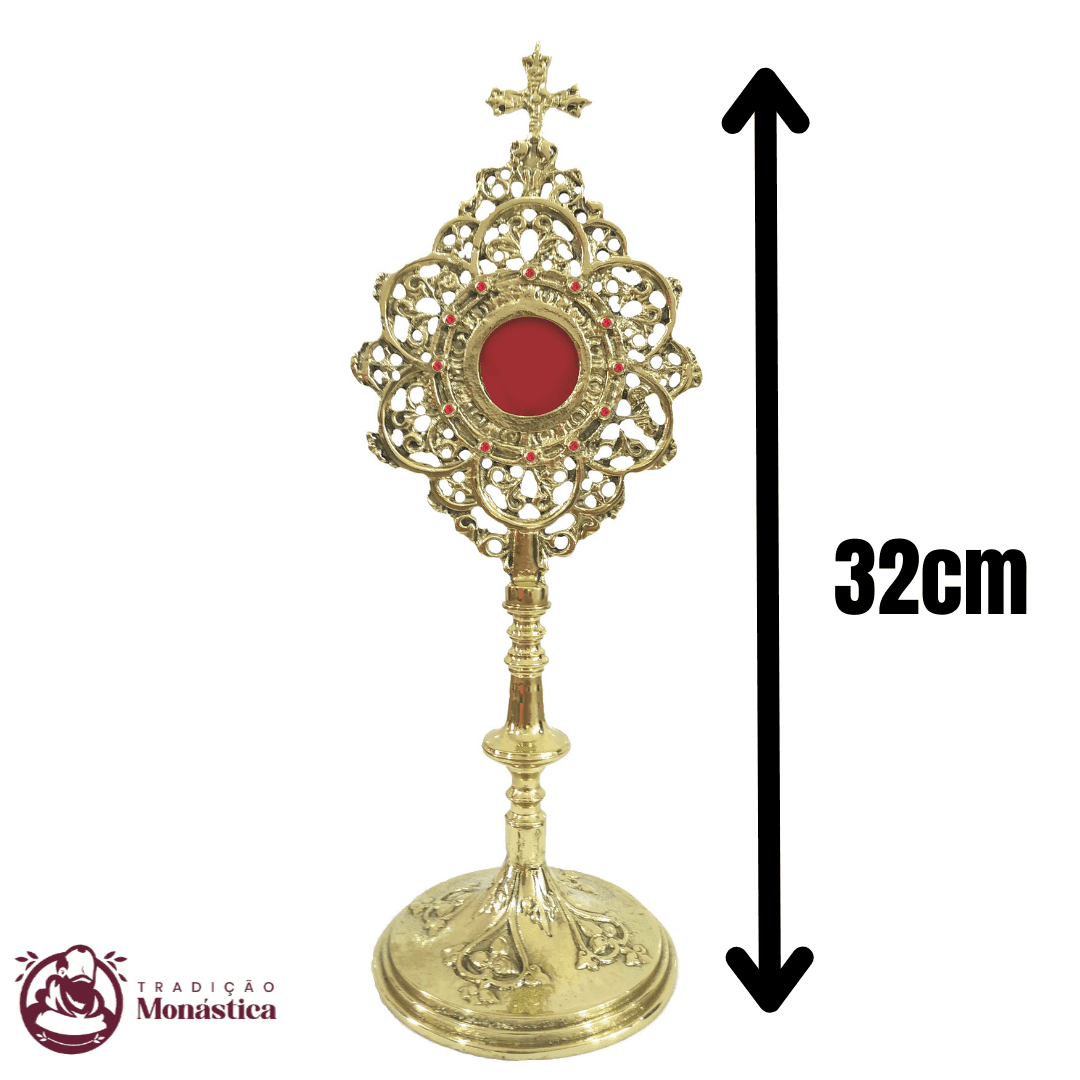 Relicário Católico de Bronze Trabalhado - 32cm - 2