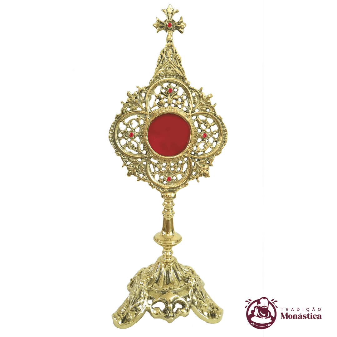 Relicário Católico De Bronze Trabalhado - 34cm Relicário Católico De Bronze Trabalhado - 34cm