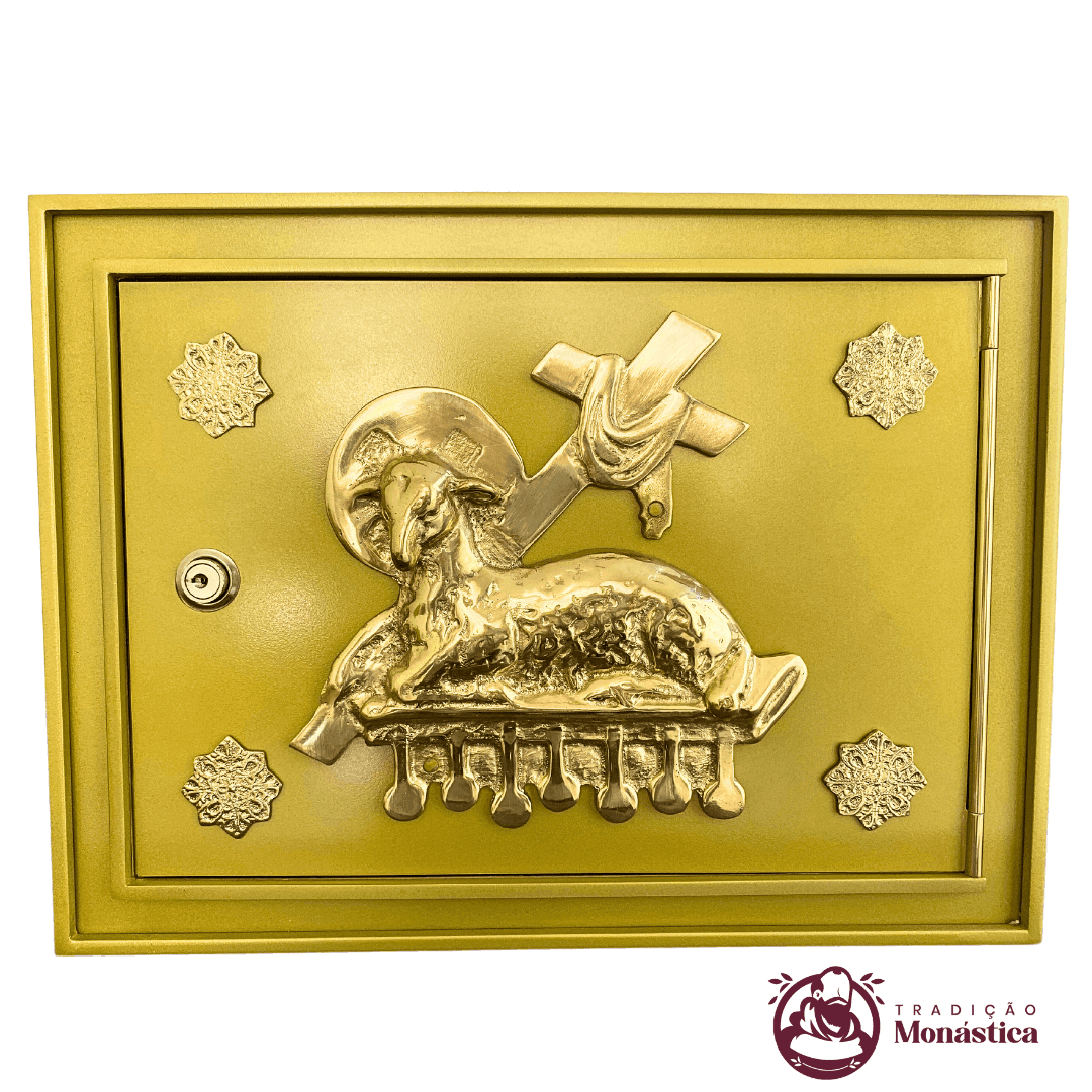 Sacrário tamanho Médio com Aplique de Cordeiro - 1