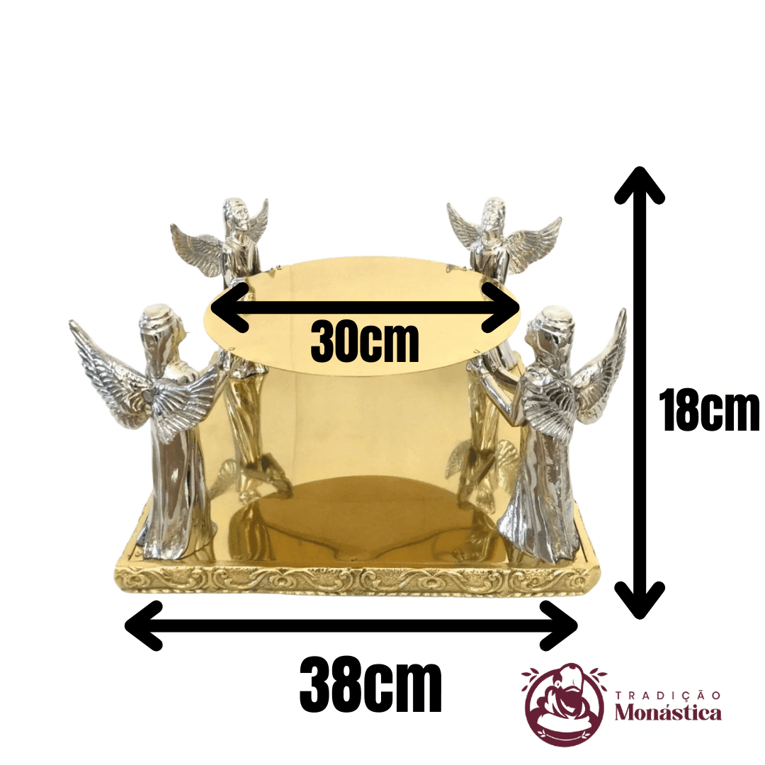 Suporte para Ostensório com Anjos - Base - 18cm de Altura - 2