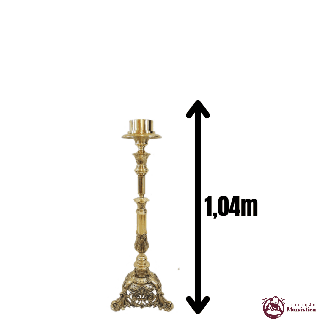 Castiçal Coroa Do Advento, Círio e Vela de Altar - Grande - NSRA - 3 Em 1 - 4