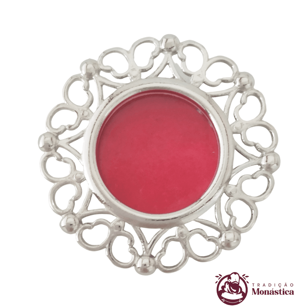 Teca Grande para Relíquia de Santos Niquelada - Prata -TE12 Teca Grande para Relíquia de Santos Niquelada - Prata -TE12