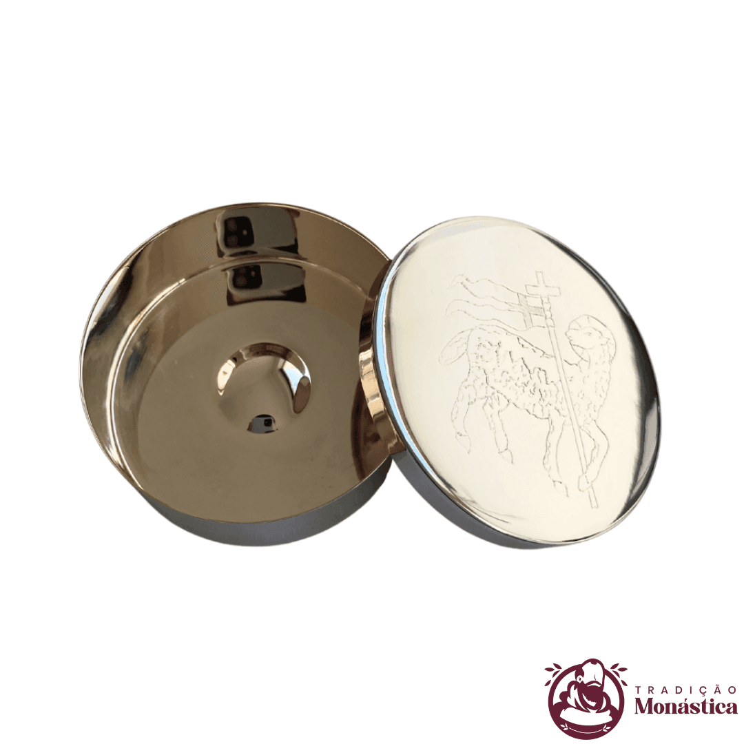 Teca para Hóstia de 7cm - Banhada em Níquel - 1