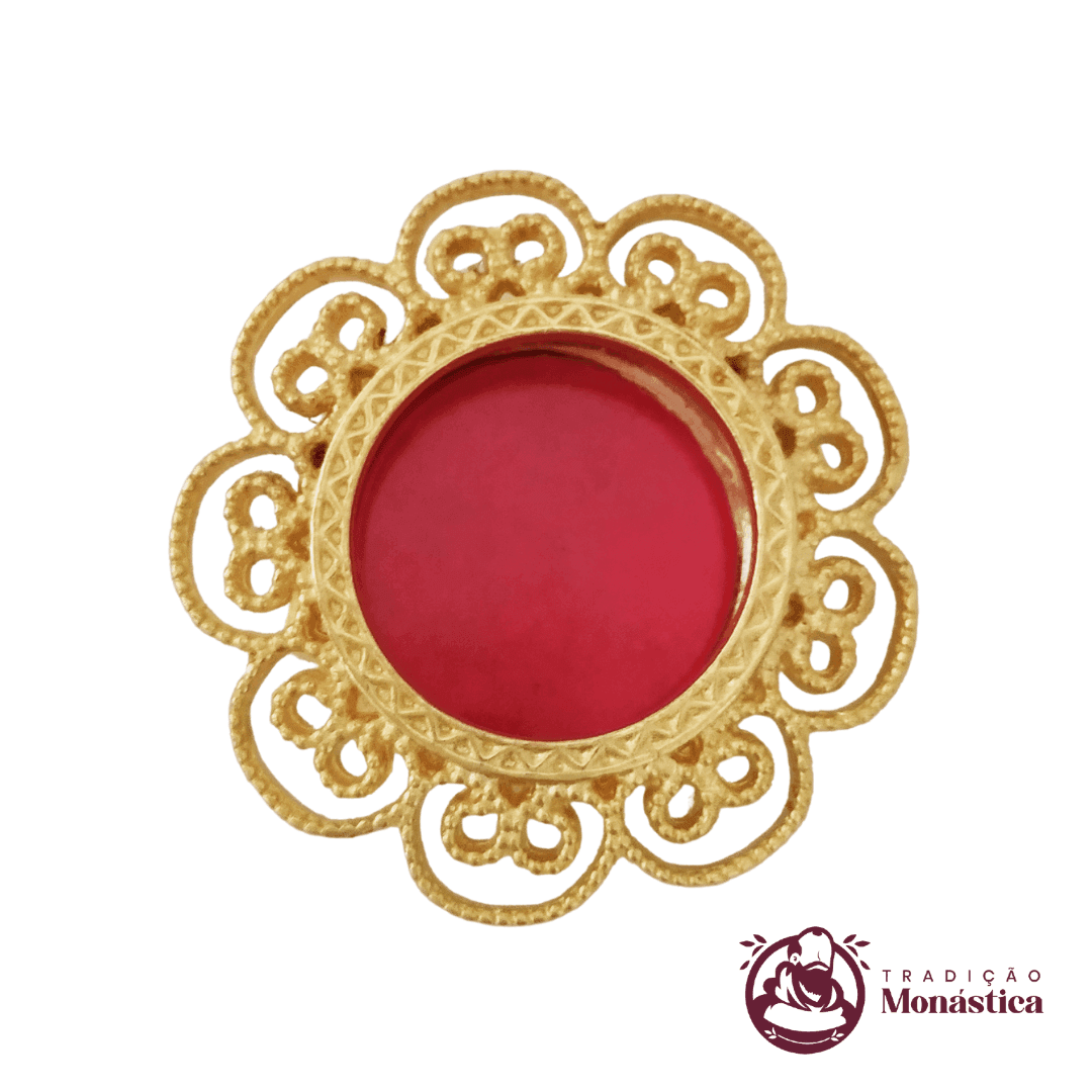 Teca para Relíquia de Santos Banhado a Ouro -TE05 - 1