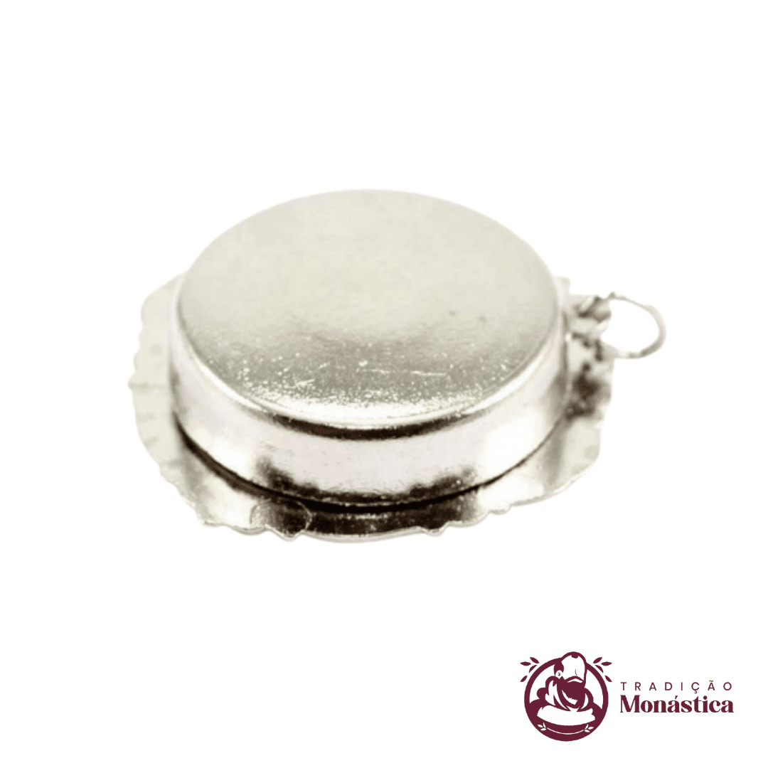 Teca para Relíquia de Santos Niquelada Prata -TE02 - 4