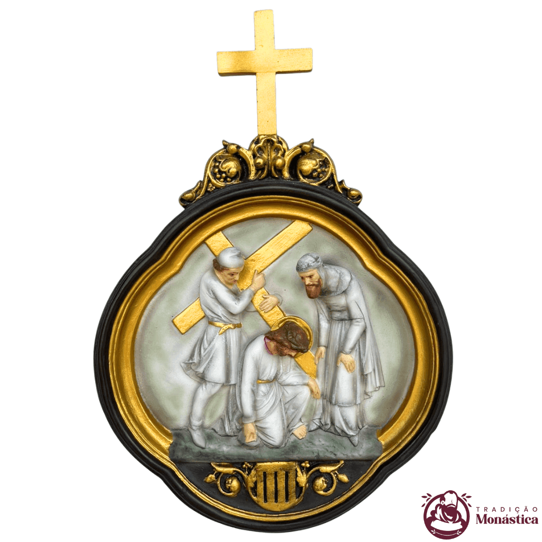 Via Sacra Feita em Resina com 15 Estações - Branco - 3