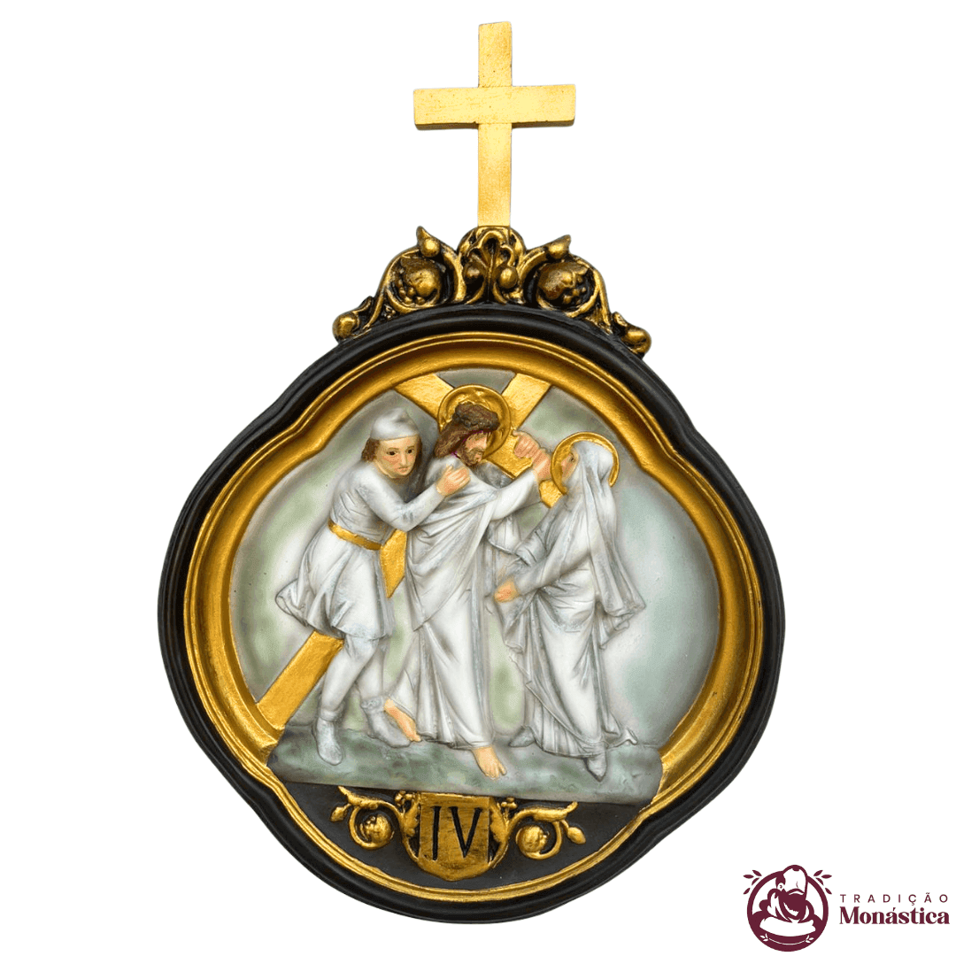 Via Sacra Feita em Resina com 15 Estações - Branco - 4