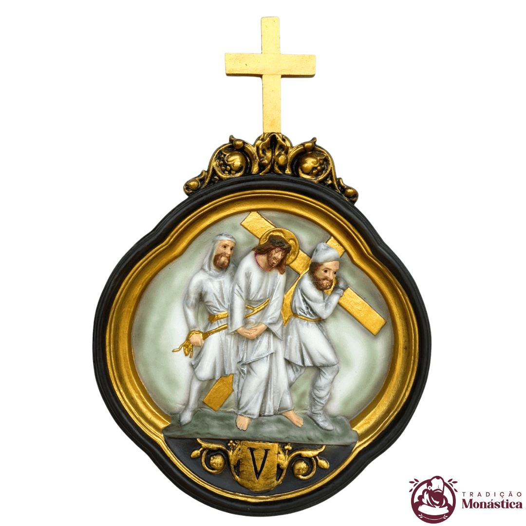 Via Sacra Feita em Resina com 15 Estações - Branco - 5