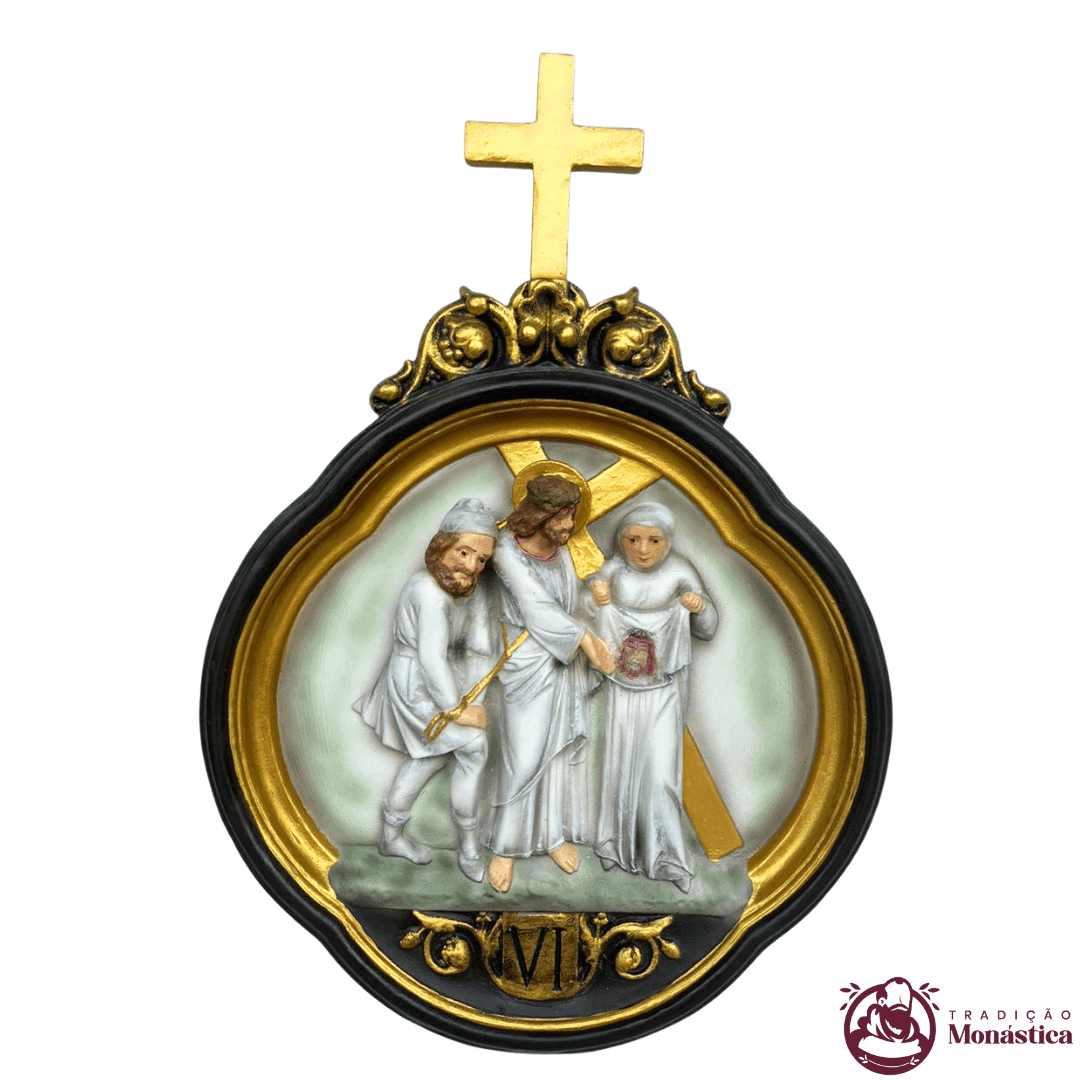 Via Sacra Feita em Resina com 15 Estações - Branco - 6