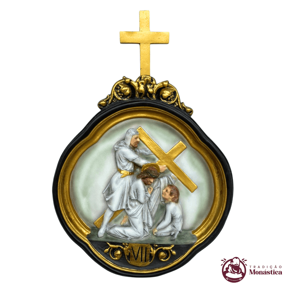 Via Sacra Feita em Resina com 15 Estações - Branco - 7