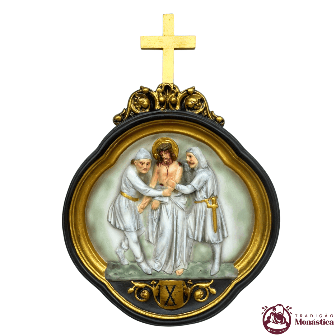 Via Sacra Feita em Resina com 15 Estações - Branco - 10