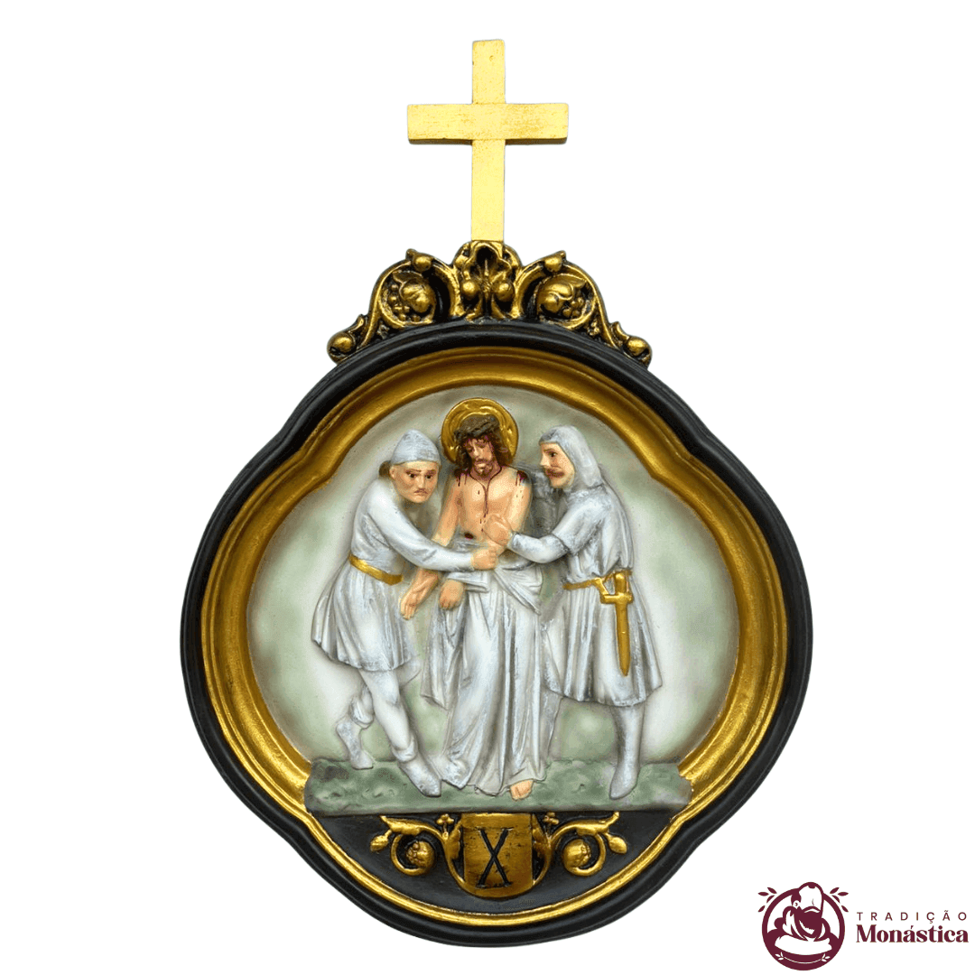 Via Sacra Feita em Resina com 15 Estações - Branco - 10