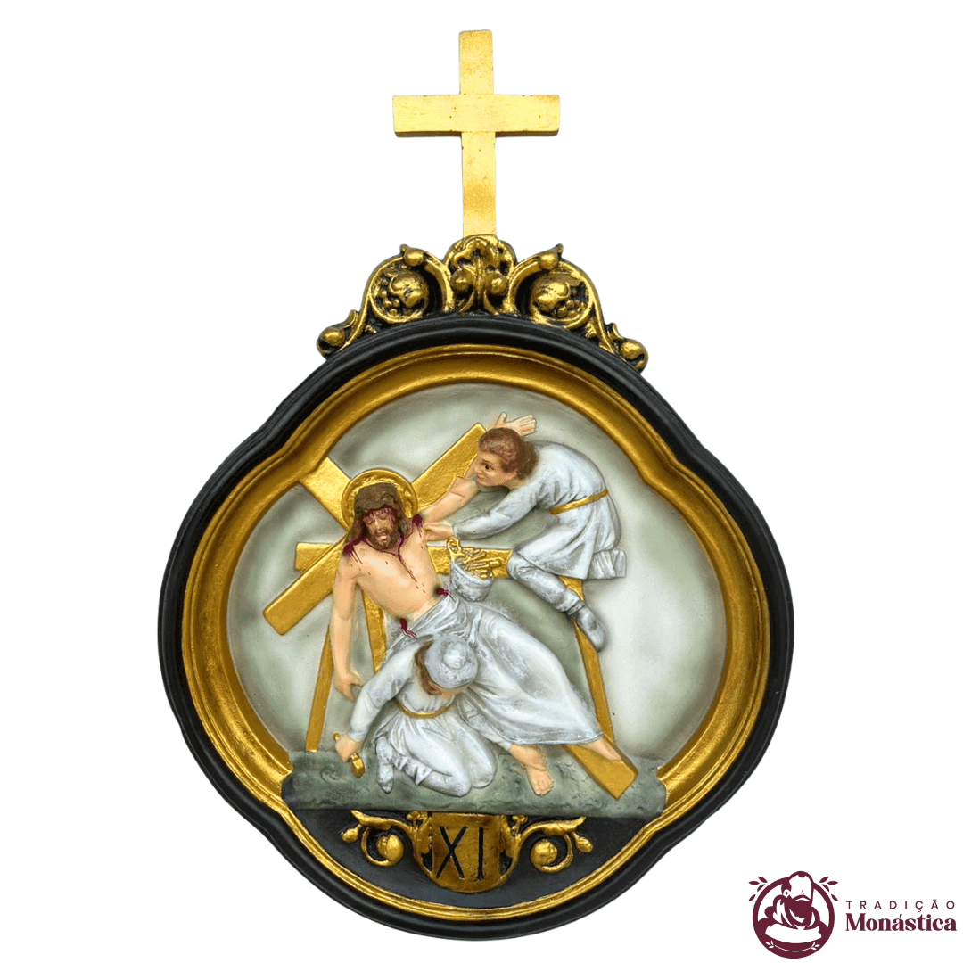 Via Sacra Feita em Resina com 15 Estações - Branco - 11