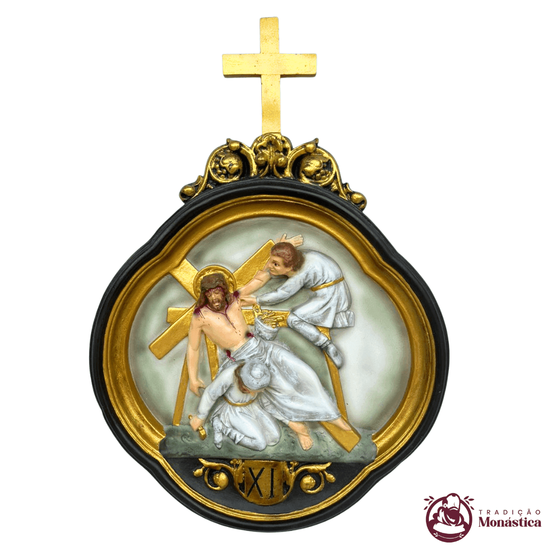 Via Sacra Feita em Resina com 15 Estações - Branco - 11