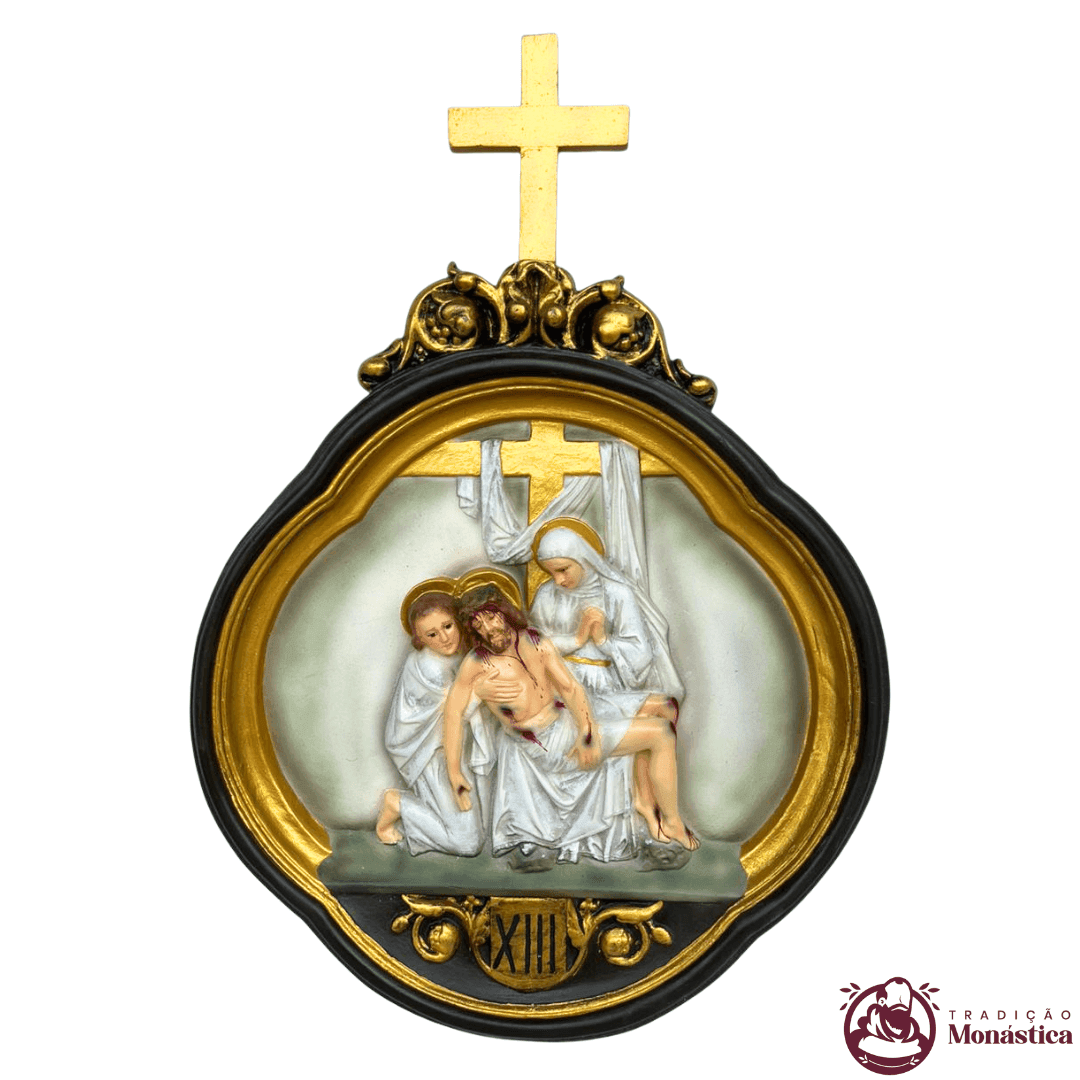 Via Sacra Feita em Resina com 15 Estações - Branco - 13