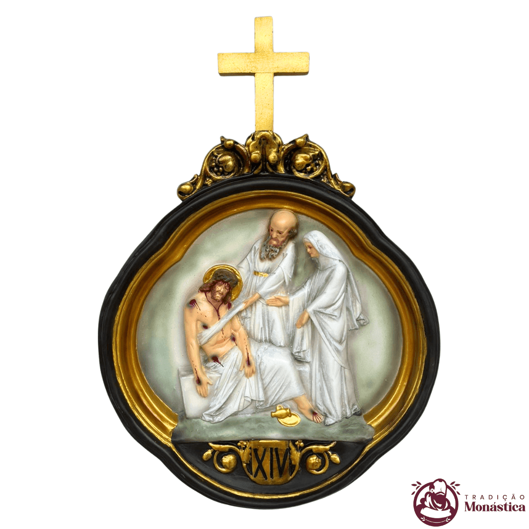 Via Sacra Feita em Resina com 15 Estações - Branco - 14