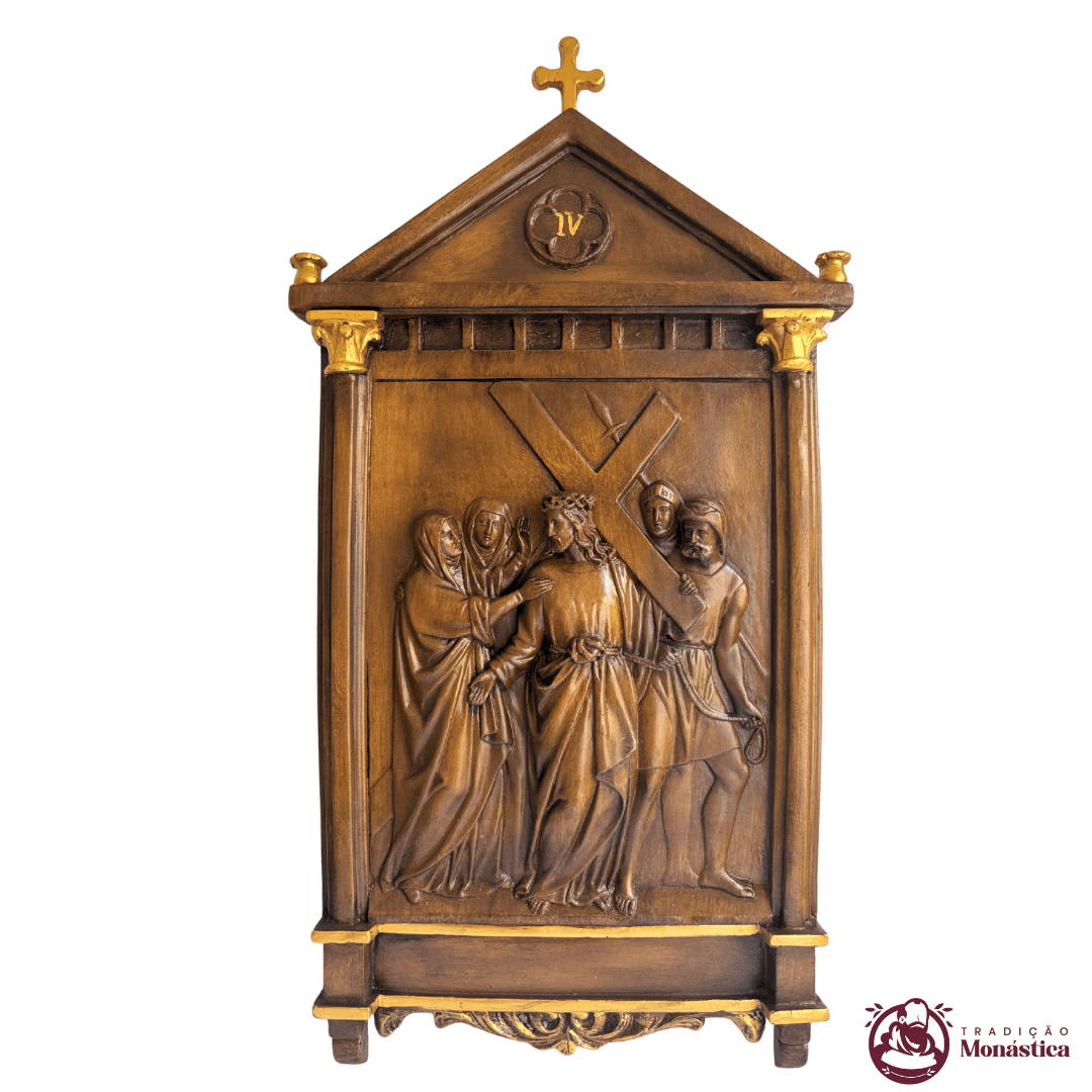 Via Sacra feita em Resina com 15 Estações - Madeira Romana - 4