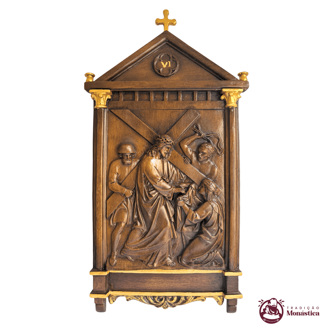 Via Sacra feita em Resina com 15 Estações - Madeira Romana - 6